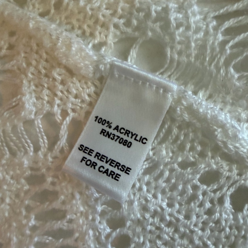 Cato Cream Open-Front Lace Knit Shrug - Picture 2 of 5